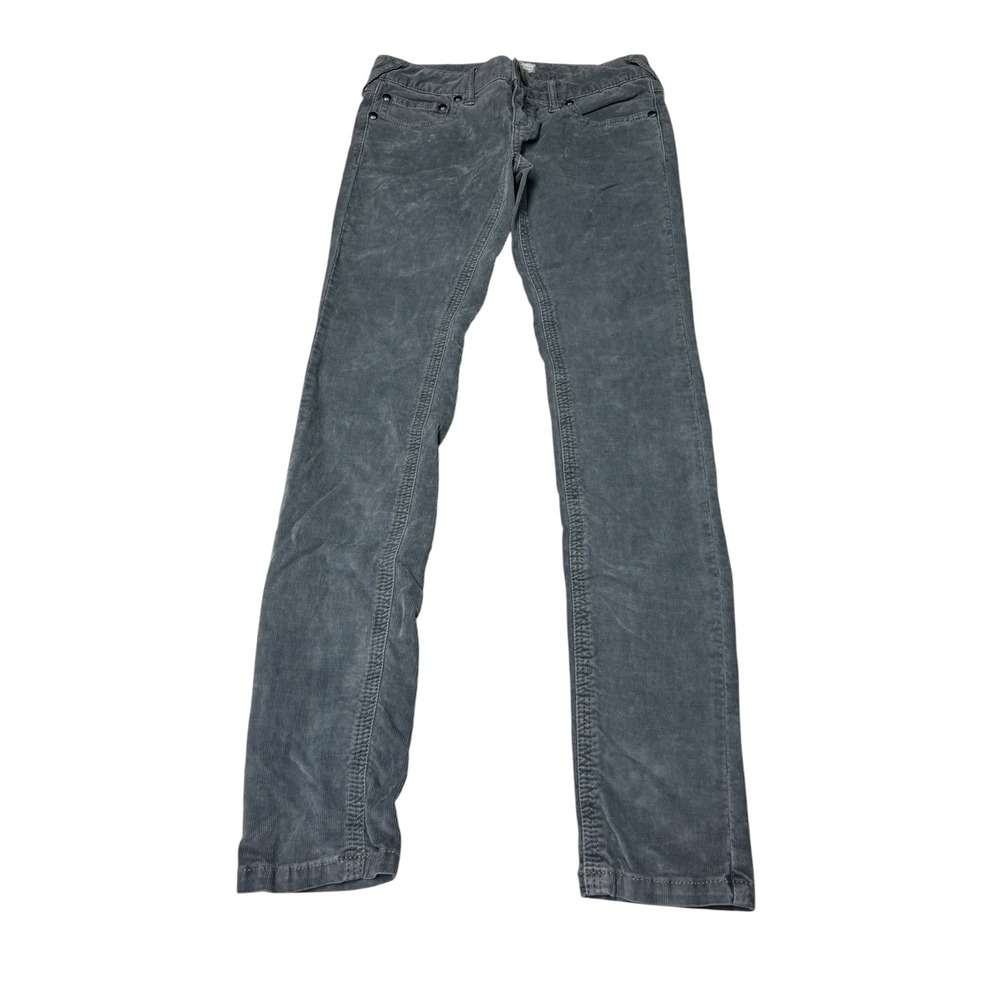 NWT Free People Sky Blue Corduroy Slim Fit Pants‎ Womens Size 28X31